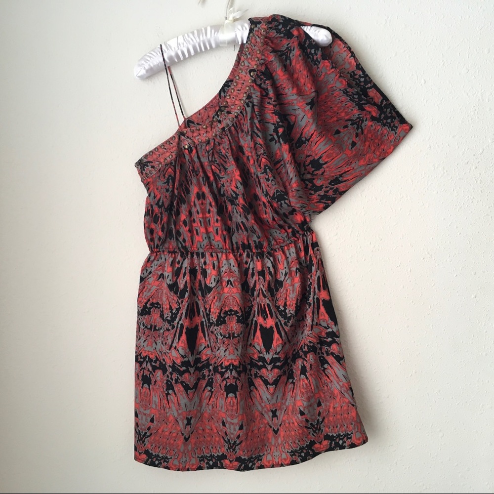 New Angie one shoulder dress sz S soft cinched - Picture 8 of 8